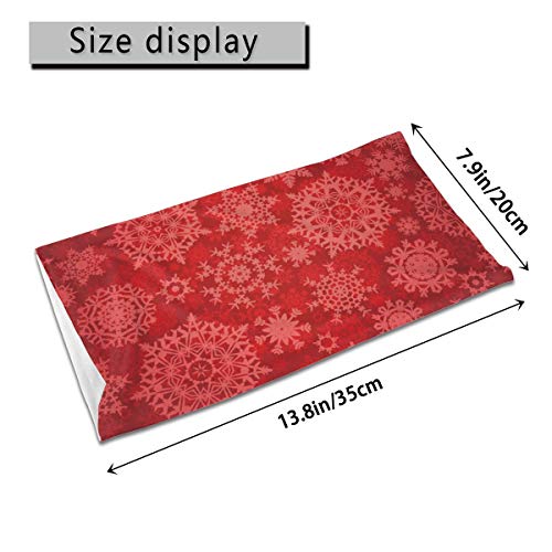 Pasamontañas con diseño de copos de nieve rojos para niños, protección UV, protección para el cuello, resistente al viento, multifunción, para niños y niñas