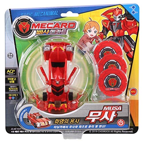 Pasha Mecard Musa Guerrero Mecanimal Transformación De Coche De Juguete De Color Rojo Shooting Que Aparezca En La Tarjeta (Solo Producto)