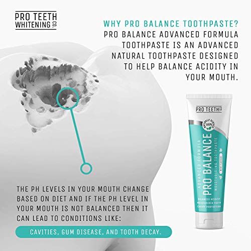 Pasta de Dientes de Fórmula Avanzada - Protección Contra la Carie, Equilibra la Acidez Oral, Hidrata los Dientes - Sabor a Menta - Boca antiseca - Hecho en el Reino Unido por Pro Teeth Whitening