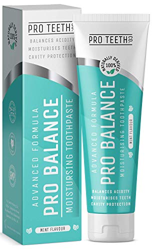 Pasta de Dientes de Fórmula Avanzada - Protección Contra la Carie, Equilibra la Acidez Oral, Hidrata los Dientes - Sabor a Menta - Boca antiseca - Hecho en el Reino Unido por Pro Teeth Whitening