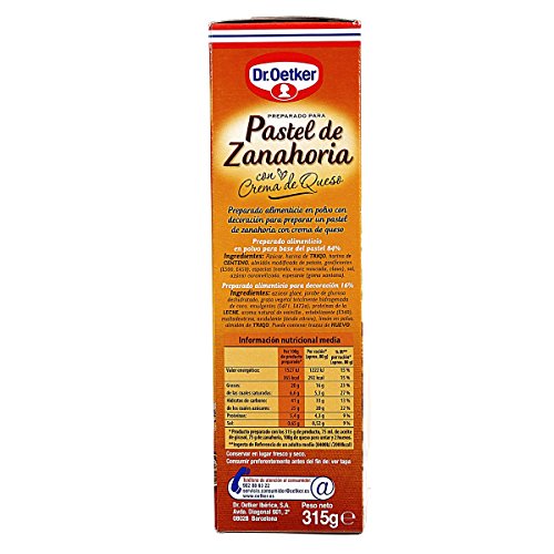 Pastel de zanahoria Dr. Oetker