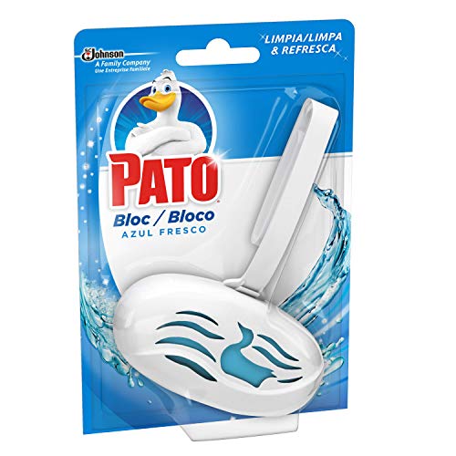 Pato - Bloc Azul Fresco limpiador y ambientador para inodoro, aplicador + recambio (Pack de 6)