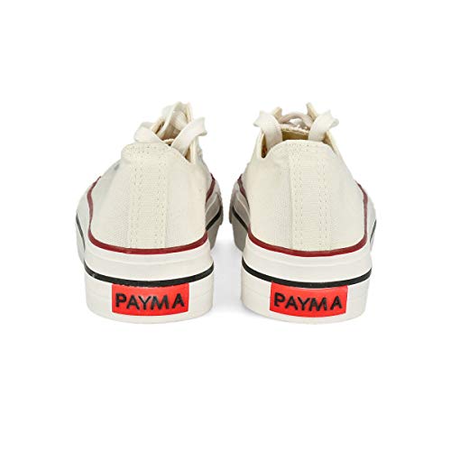 PAYMA - Zapatillas Botas de Lona para Mujer y Hombre. Bambas Playeras de Deporte Casual Caminar. Piso Doble y Sencillo. Negras Blancas Rojas