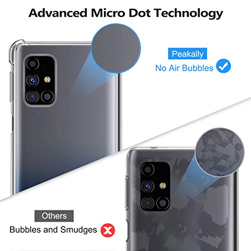 Peakally Funda Samsung Galaxy M31s + [2 Pack] Cristal Templado Protector de Pantalla, Carcasa Samsung Galaxy M31s Silicona TPU Ultrafino Móvil Case - Transparente