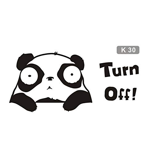 Pegatinas de pared Cute cartoon big eye panda switch sticker room wall glass decoration pegatinas gratis 18cm * 10cm