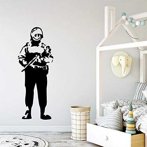 Pegatinas de vinilo de soldado para pared decoración de pared pegatina de dormitorio para niños decoración de habitaciones de niños calcomanías artísticas de pared adhesivos murales 30 * 78cm