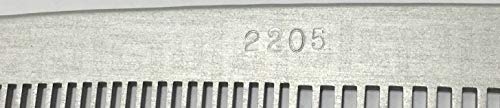 Peine de bolsillo Swedish Crown de aluminio, 13 cm (antiestático) peine de metal, dientes finos y anchos, peine para barba, peine para hombre en acabado de salón (2205_A)