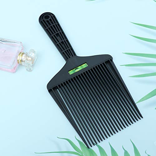 Peine de pelo Peluquería de nivel profesional con peine de empuje y cizalla para peluquería (negro)