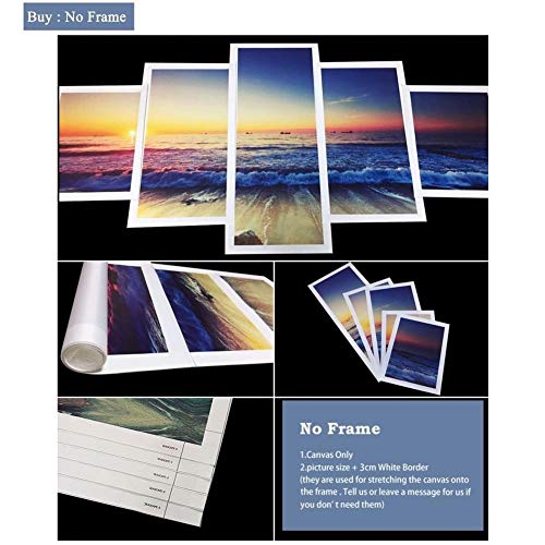 PEJHQY Castillo Real de Sevilla Cuadro en Lienzo 5 Piezas Galería de Arte Innovador de impresión Lona Superior Decoración de la Pared de Arte Moderno