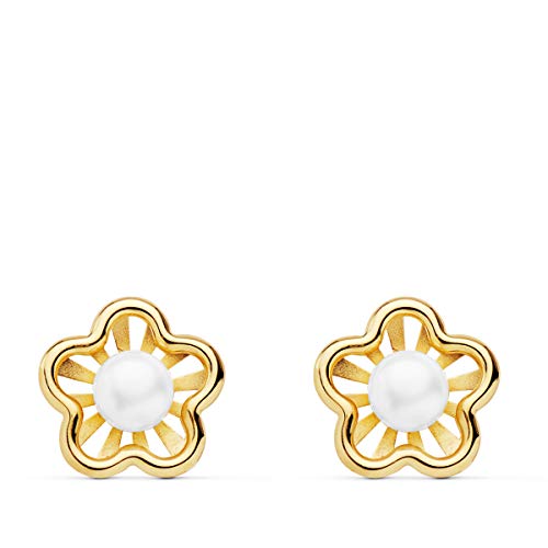 Pendientes niña Comunión Chloe Oro 18K Flor