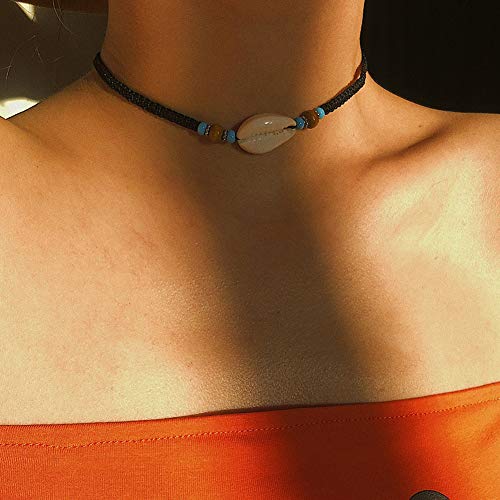 pengyu- - Gargantilla ajustable de cuerda trenzada para mujer bohemia, collar, collares - marrón