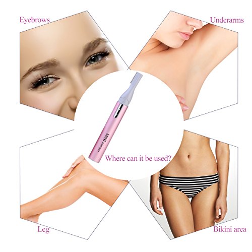 Perfilador de cejas Nuolux portátil, eléctrico, para mujer, ideal para afeitar y recortar las cejas