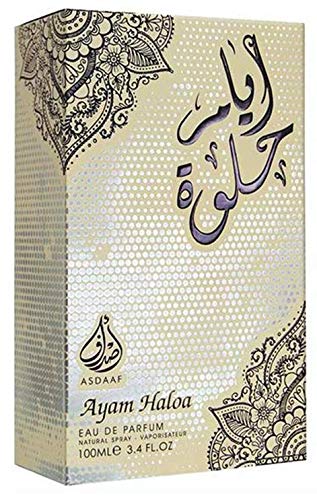 Perfume Ayam Haloa de Lattafa 100ml Eau de Parfum Unisexo Attar árabe Oriental Oud Regalo de Hombre y Mujer Almizcle Halal NOTAS: Amaderado, Floral, Verde, Aromático, Afrutado
