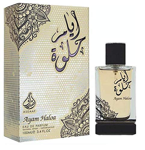Perfume Ayam Haloa de Lattafa 100ml Eau de Parfum Unisexo Attar árabe Oriental Oud Regalo de Hombre y Mujer Almizcle Halal NOTAS: Amaderado, Floral, Verde, Aromático, Afrutado
