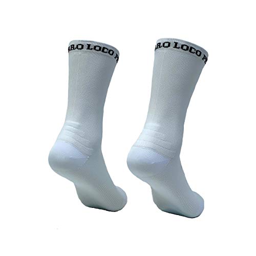 PERRO LOCO Calcetines compresivos para Running o Ciclismo con Refuerzo en prepuntera. Cosidos en Coolmax y Meryl. Edición Limitada. (Elegance Pack, 46-48)