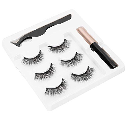 Pestañas Postizas Juego de Pinzas de Delineador de Ojos Líquido Magnético Para Pestañas Postizas Para Una Herramienta de Maquillaje de Ojos Más Grande Y Encantadora Para Mujeres (3 pares)