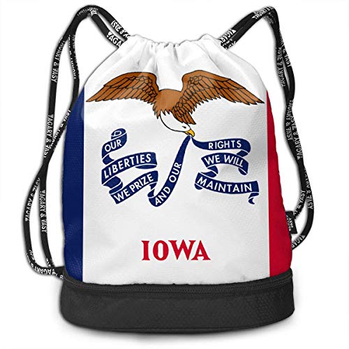 Petrichor Yi Bandera de Iowa-IA Bundle Mochila Bolsa de cosméticos de Moda