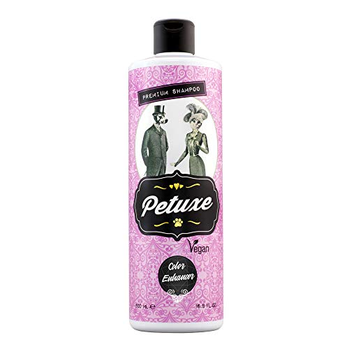 Petuxe Champú Perros y Mascotas Vegano, pelo negro, 500 ml