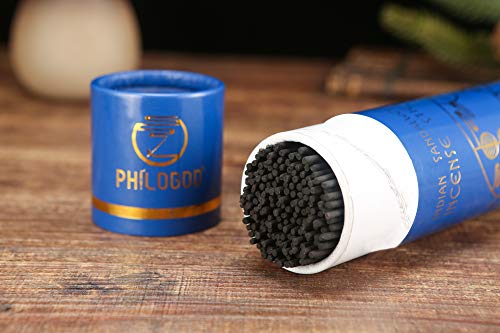 PHILOGOD Paquete de 200 Varitas de Incienso Indio Natural con Fragancia Súper Larga para Yoga y Meditación