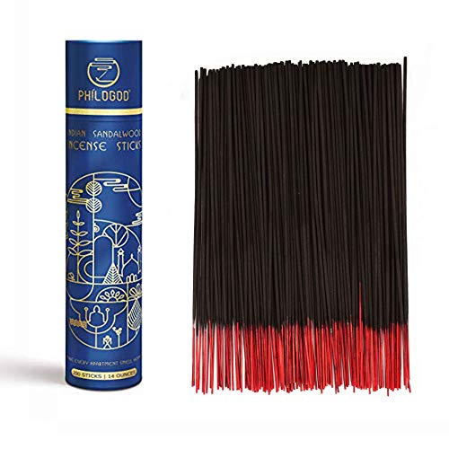 PHILOGOD Paquete de 200 Varitas de Incienso Indio Natural con Fragancia Súper Larga para Yoga y Meditación
