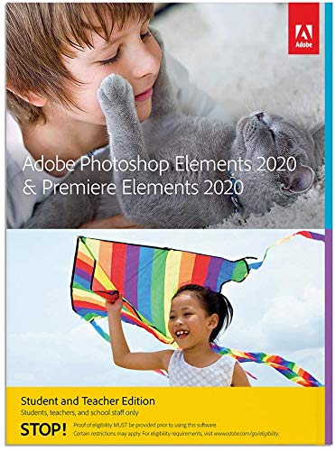 Photoshop Elements 2020 & Premiere Elements 2020 
Estudiante y profesor | Mac | Código de activación Mac enviado por email