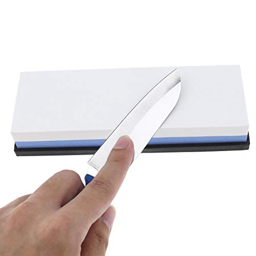 Piedra de afilar de doble cara, corindón blanco con herramienta antideslizante 1000-6000