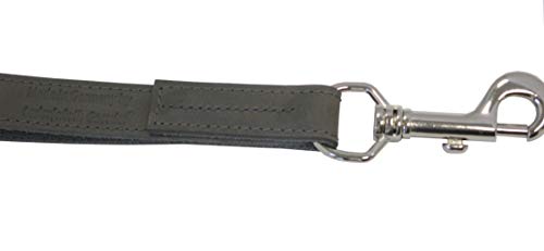 Piel fábrica Garnier Corto Perros Cuerda para Perros Grandes (Piel de rindvoll, Reforzado con una Banda de Tejido en el Interior, con mosquetón, Fabricado en Alemania