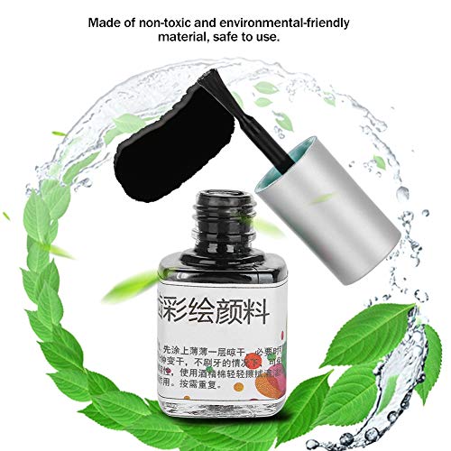 Pigmento del diente, 7ml Color colorido no tóxico diente coloreado pintura pigmento para Halloween Cosplay Masquerade(negro)