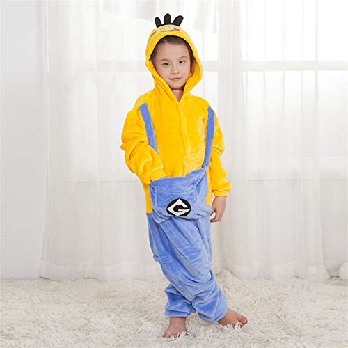 Pijama para Niños Animal Onesies Niños Kigurumis Girl Boy Party Monos De Dibujos Animados Minions Chi Traje De Franela De Invierno-130