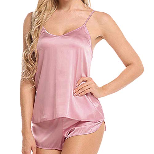 Pijamas sexy para las mujeres Lencería ropa de dormir Satén Seda Babydoll Encaje Up Nightwear Pijamas Conjunto Femenino