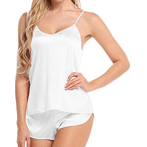 Pijamas sexy para las mujeres Lencería ropa de dormir Satén Seda Babydoll Encaje Up Nightwear Pijamas Conjunto Femenino