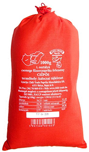 Pimentón húngaro calidad premium dulce / picante / ahumado (origen: Kalocsa, Hungría) (Picante 1000g)