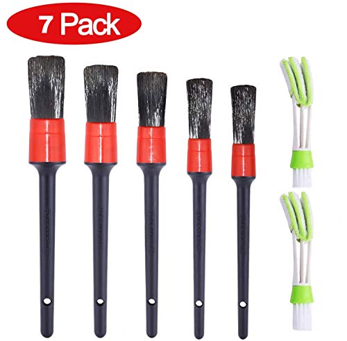 Pinceles de Detalles Automotriz,Pincel Limpieza Coche,Auto Detailing,Juego de Cepillos para Coche,Cepillos de Limpieza para Coche,Cepillos de Detalle
