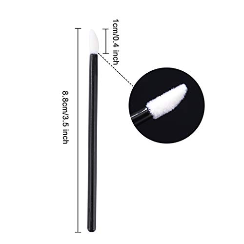 Pinceles Desechables para Colocar Brillo de Labios, 200pcs Brochas Pintalabios Corrector Cepillos Labio Varitas Aplicador Perfecto Maquillaje Herramienta Kits, Negro