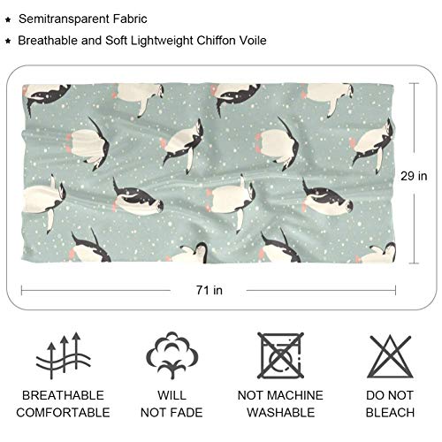 Pingüinos y Nevadas Bufanda Bufandas Infinity Lightweight Long Sheer Wrap Shawl for Women