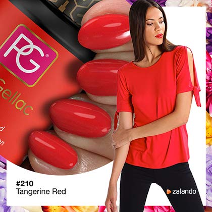 PINK Gellac color 210 Tangerine Red esmalte pintauñas gel permanente 14 días