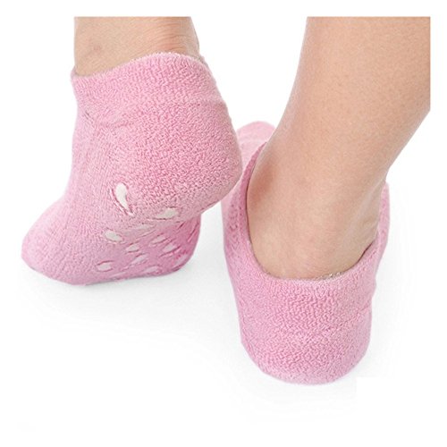Pinkiou guantes hidratantes calcetines para el cuidado de los pies (rosado/calcetines)