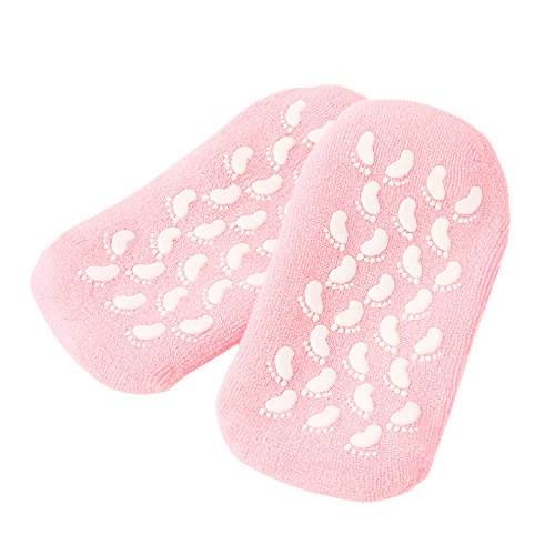 Pinkiou guantes hidratantes calcetines para el cuidado de los pies (rosado/calcetines)