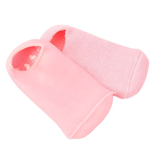 Pinkiou guantes hidratantes calcetines para el cuidado de los pies (rosado/calcetines)