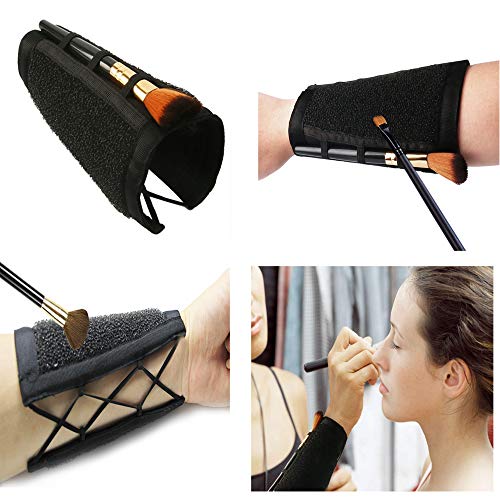Pinkiou Pincel de maquillaje Limpieza en seco Esponja Brazalete Eliminador de color Herramienta de lavado