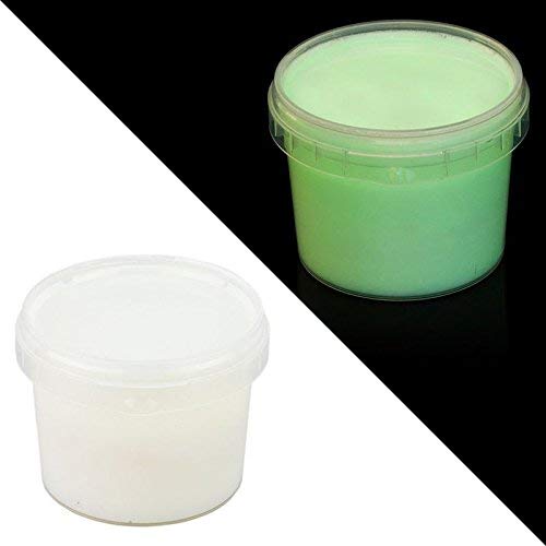 Pintura casi transparente que brilla en la oscuridad verde