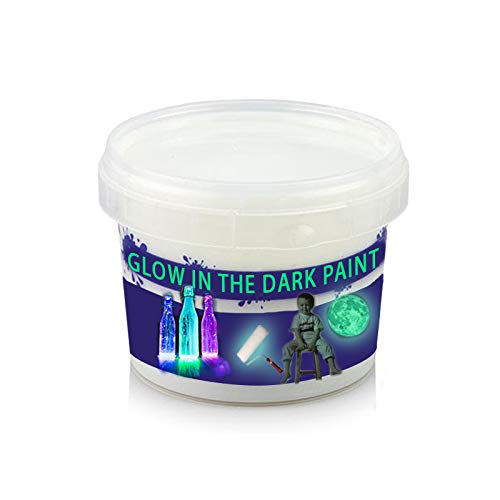 Pintura casi transparente que brilla en la oscuridad verde