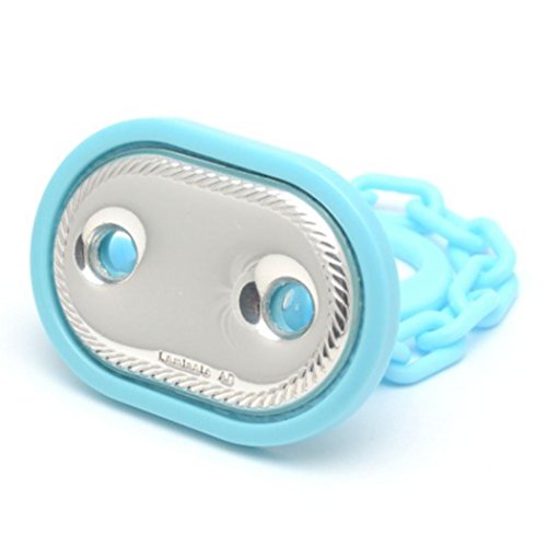 PINZA CHUPETE CELESTE PARA GRABAR BILAMINADA PLATA M3879C