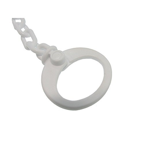 Pinza chupete en forma de vaca plata bilaminada cadena blanca