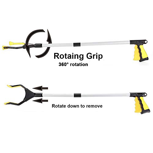 Pinzas Extensibles Larga, Alcanzar Objetos 82cm Herramienta de Captura Plegable, Brazo Más Largo para Recoger Basura, para los Viejos, Discapacitados y Trabajadores Sanitarios