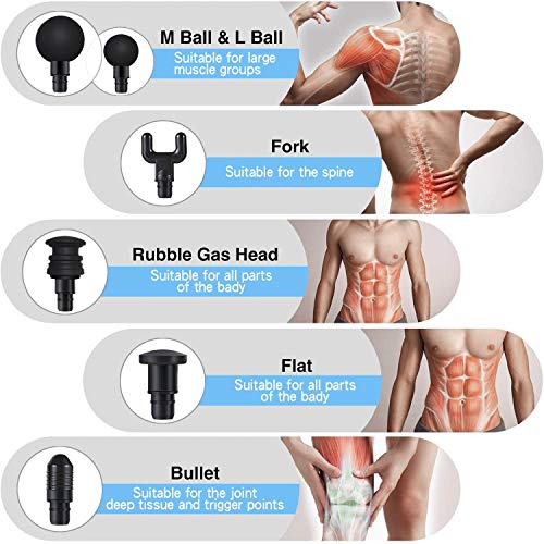Pistola de masaje muscular hermosa práctica pistola de masaje de percusión para deportistas, dispositivo portátil de masaje de tejido para músculos y rigidez, dispositivo de masaje eléctrico portátil