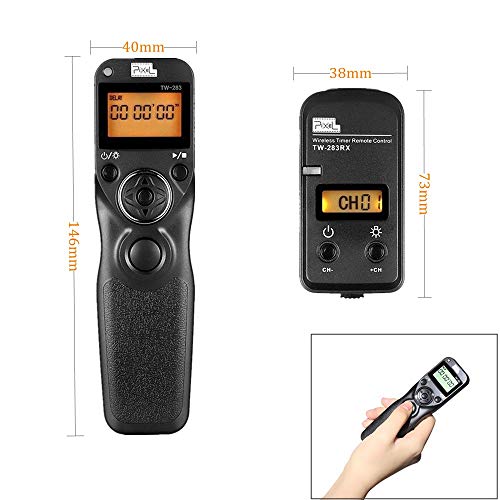Pixel Pro 2.4GHz Inalámbrico Disparador a Distancia con Temporizador TW283-DC2 Timer Disparador Remoto para Nikon DF D5600 D3100 D3200 D3300 D5000 D5100 D5200 D5300 D5500 D7000 D7100 D7200 D610 D750