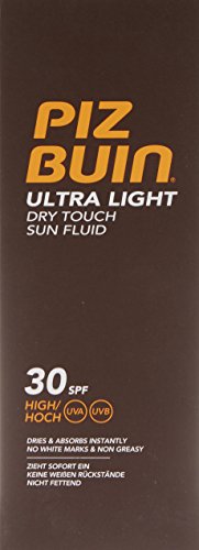 Piz Buin Protección Solar, Ultra Light Dry Touch Fluido Solar Cuerpo SPF 30, Protección Alta - 150 ml