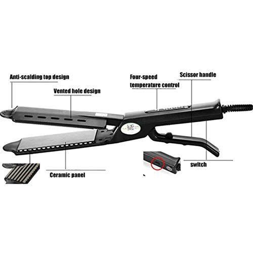 Plancha De Pelo Vapor, Ceramic Tourmaline Ionic Flat Iron Hair Straightener,Calentamiento InstantáNeo,Dual use dry and wet, steam for hair care Temperatura Ajustable, para Todo Tipo De Cabello