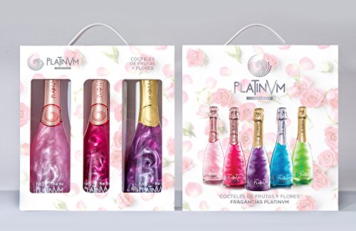Platinvm"Ternura": 3 espumosos de frutas y flores en un elegante estuche-ideal regalo día de la madre, cumpleaños, aniversario, fiesta, San Valentín, Navidad